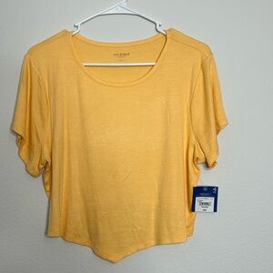New With Tag Arizona CO. short sleeve crop Shirt color yellow